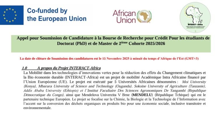 CIDE Solidarité : Appel pour Soumission de Candidature à la Bourse de Recherche pour Crédit Pour les étudiants de Doctorat (PhD) et de Master de 2ième Cohorte 2025/2026