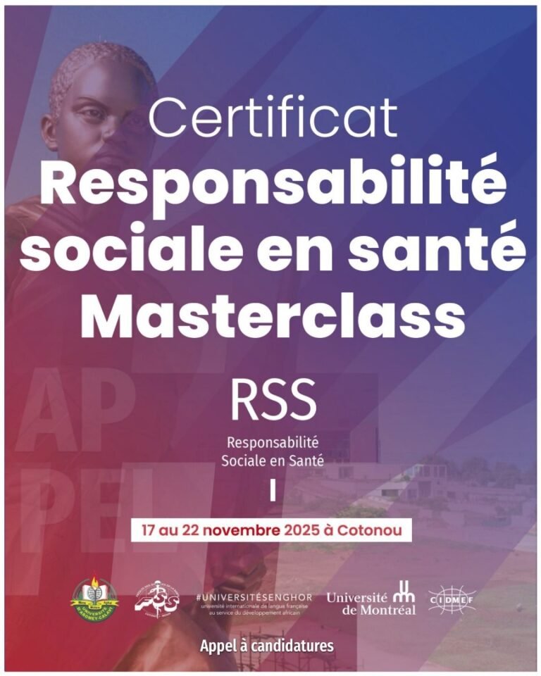 Groupe CIDE : Appel à candidatures – Formation certifiante en « Responsabilité Sociale en Santé (RSS) »
